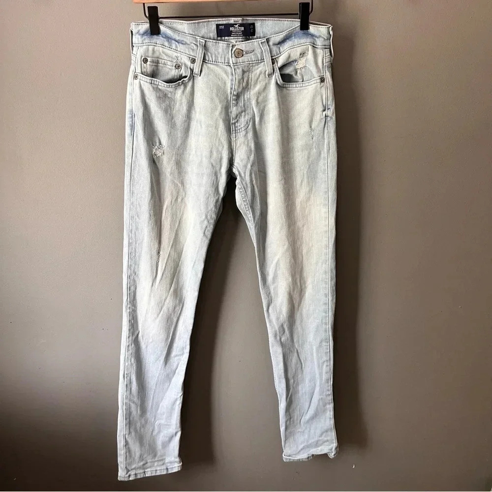 HOLLISTER SLIM STRAIGHT LIGHT WASH JEANS‎ SZ 29X32
